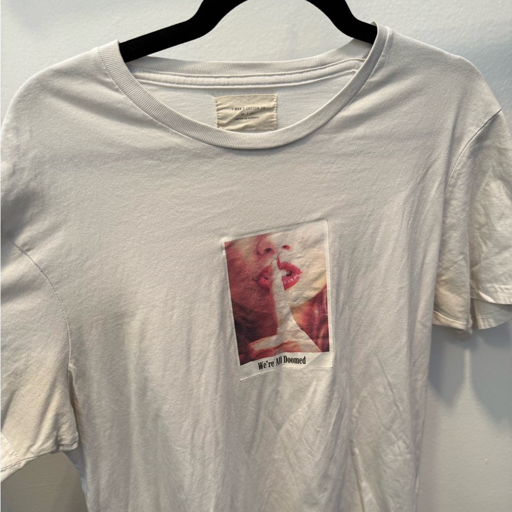 Cotton On White T-Shirt with “We’re Doomed”